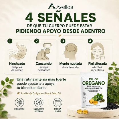 Aceite de Orégano con Aceite de Semilla Negra