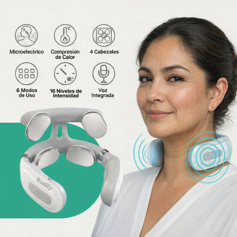 Restify™ Pro - Masaje de Calor y Pulsos Eléctricos